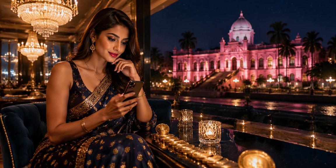 ঢাকায় মোবাইল ফোনে স্পোর্টস বেটিং করছেন একজন তরুণ ব্যবহারকারী